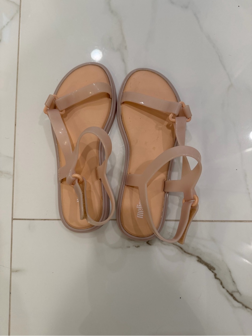 Women's Melissa Nude Pink Jelly Strap Sandals